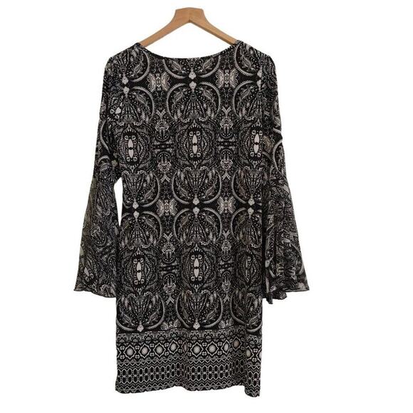 Tacera Dress Size Medium Petite Black Flutter Sleeve Feminine Romantic - Picture 5 of 10